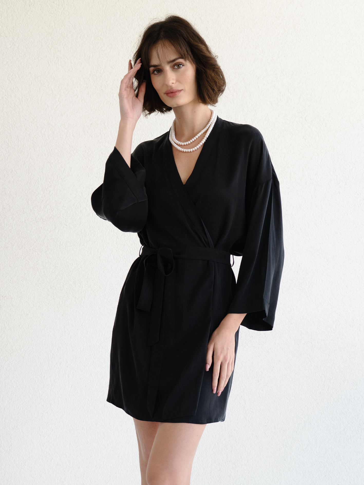 siyah kısa kimono 4